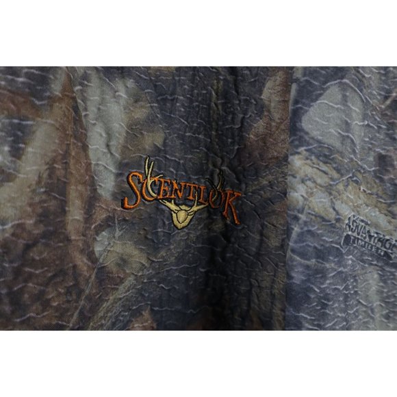 Vintage 90s Scent Lok Mens 2XL Advantage Timber Camouflage Mock Neck Jacket USA - Picture 4 of 9